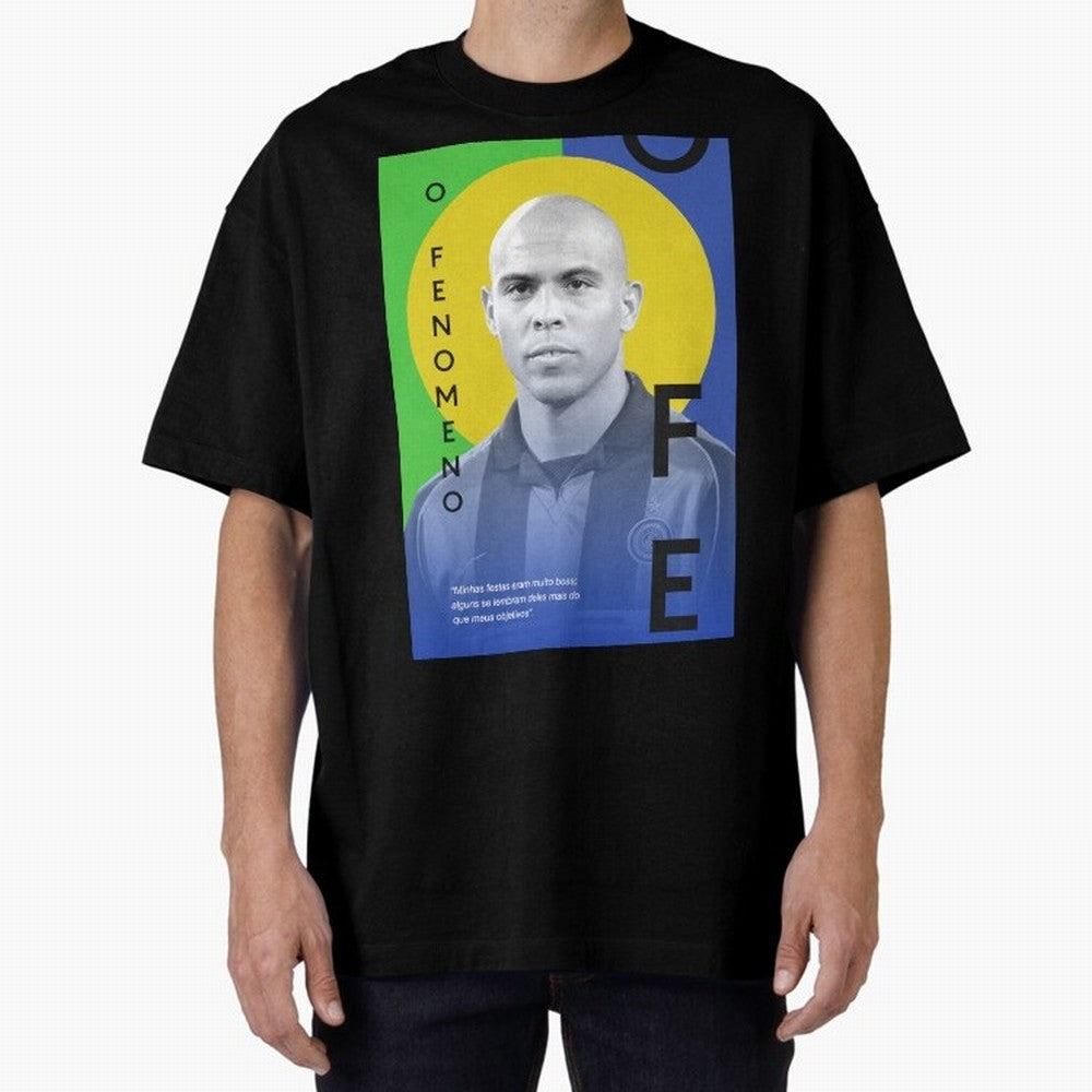 O Phenomenon Oversized T-Shirt Experience Global Football Passion for FIFA World Cup 2026, Centered on Neymar, Haaland and Cristiano Ronaldo, Brazil, Portugal and Argentina, Sports Nostalgia, International Competition, Famous Players and
