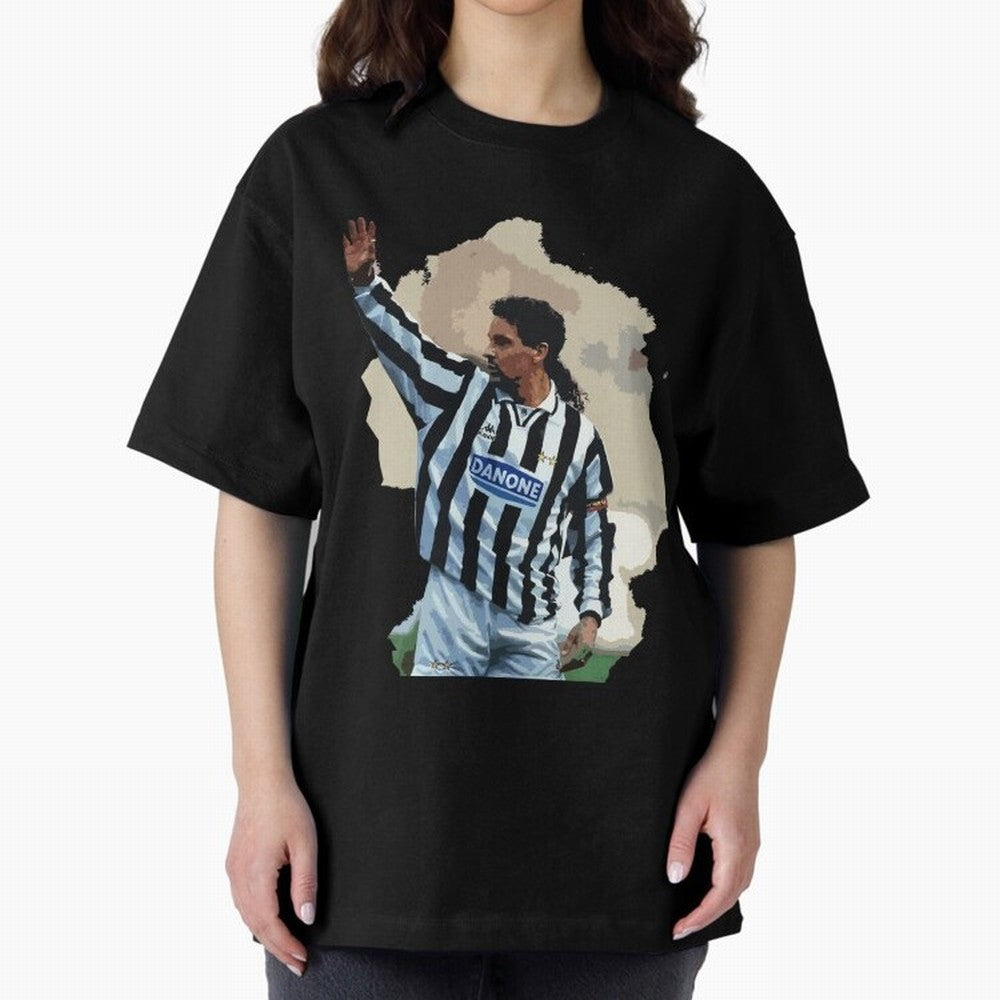 Roberto Baggio Oversized T-Shirt Carry the Colors and Pride of Match Day Hype around FIFA World Cup 2026, Messi and Cristiano Ronaldo, England, Match Day Excitement, Supporter Culture, Golden Goals and Global Football Passion; Great for Supporters