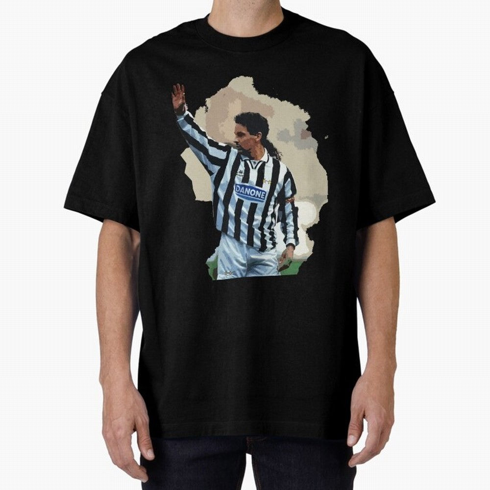 Roberto Baggio Oversized T-Shirt Carry the Colors and Pride of Match Day Hype around FIFA World Cup 2026, Messi and Cristiano Ronaldo, England, Match Day Excitement, Supporter Culture, Golden Goals and Global Football Passion; Great for Supporters