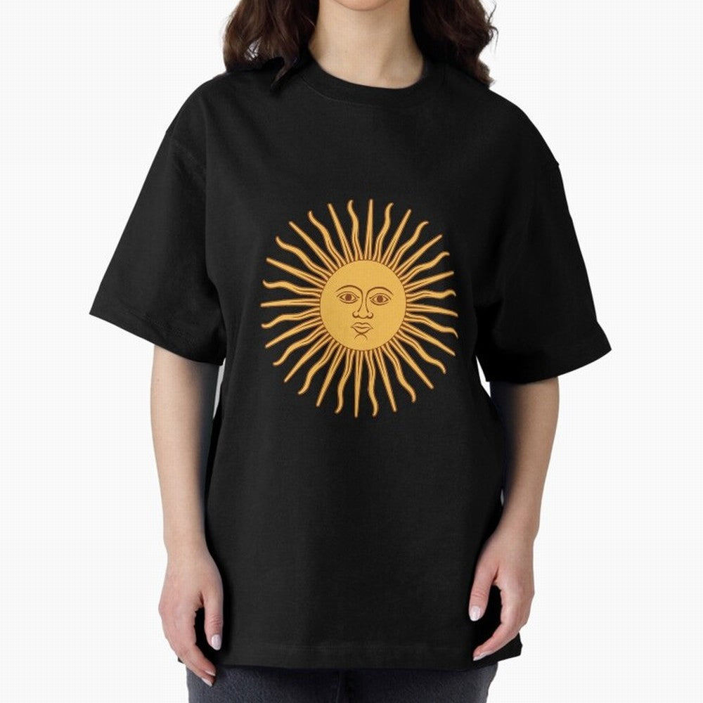 Argentina's Sun Oversized T-Shirt Cheer through Every Moment of Global Football Passion for FIFA World Cup 2026 Group Stage, Centered on Messi and Cristiano Ronaldo, Spain and Netherlands, Global Supporter Spirit, Legendary Goals, National Colors