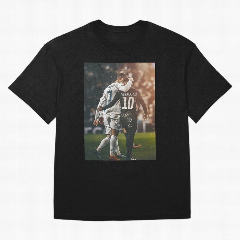 Neymar and Ronaldo Poster	 Oversized T-Shirt Celebrate Every Goal in FIFA World Cup 2026 USA Canada Mexico Centered on Cristiano Ronaldo, Spain and Netherlands Energy, Match Day Excitement, Supporter Culture, Golden Goals and Global Football