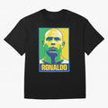 Ronaldo - BRAZIL Oversized T-Shirt Create FIFA World Cup 2026 Group Stage for Fans of Haaland and Portugal, Spain and Germany, Bringing Championship Spirit, Famous Goals, Roaring Crowds and International Football Unity; Perfect for People Who Love