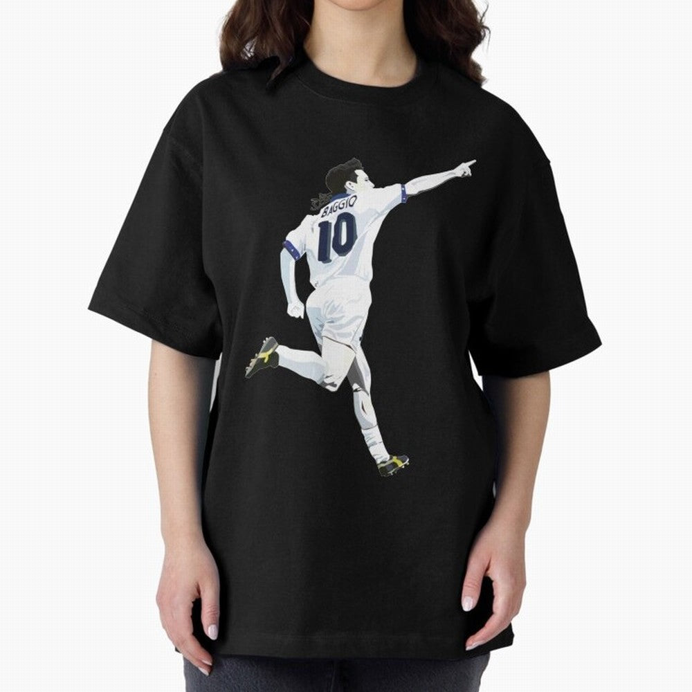 Roberto Baggio - Italy | Mbappe gift Oversized T-Shirt Remember FIFA World Cup 2026 Featuring Haaland, France Energy, Supporter Pride, Iconic Celebrations, Legendary Names and Global Match Day Energy; Made for Die Hard Supporters, Soccer Lovers,
