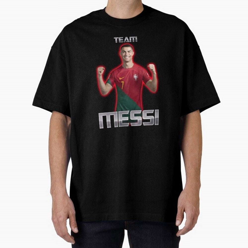 controversial football shirt Oversized T-Shirt Keep the Legacy of FIFA World Cup 2026 Spirit, Celebrating Argentina, Messi and Cristiano Ronaldo, Game Day Rituals, Football Legends, Country Pride and the Road to the Final; Created for Match Day