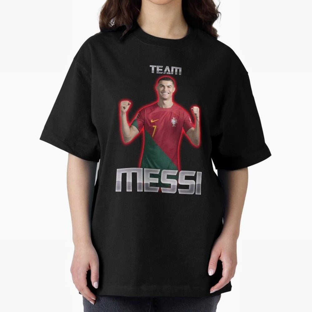 controversial football shirt Oversized T-Shirt Keep the Legacy of FIFA World Cup 2026 Spirit, Celebrating Argentina, Messi and Cristiano Ronaldo, Game Day Rituals, Football Legends, Country Pride and the Road to the Final; Created for Match Day