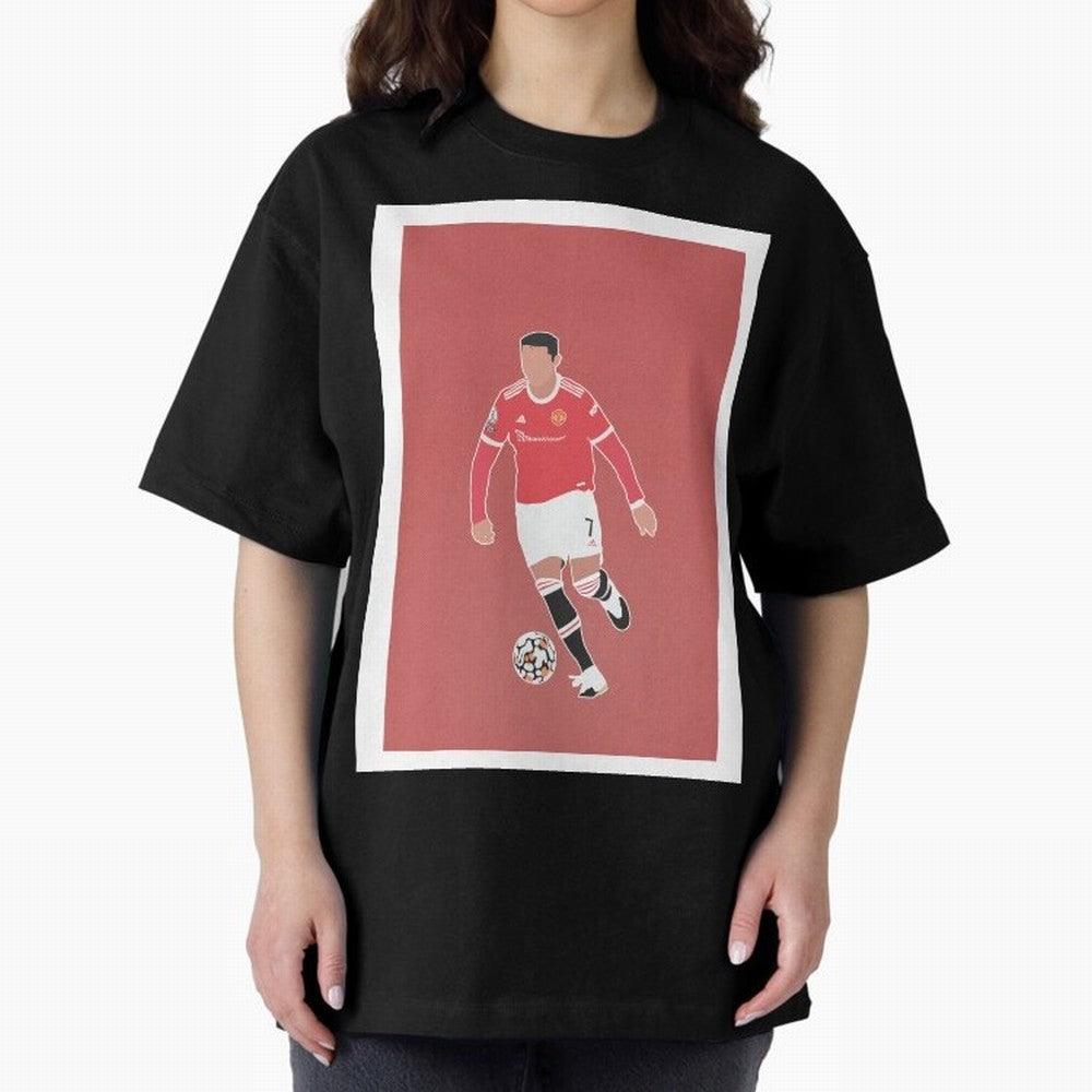 Cristiano Ronaldo 2 Oversized T-Shirt Celebrate Fan Favorites in Match Day Hype around FIFA World Cup 2026, Haaland and Mbappe, Germany, Soccer Culture, Superstar Moments, National Team Dreams and Competitive Fire; Perfect for Fans, Collectors,