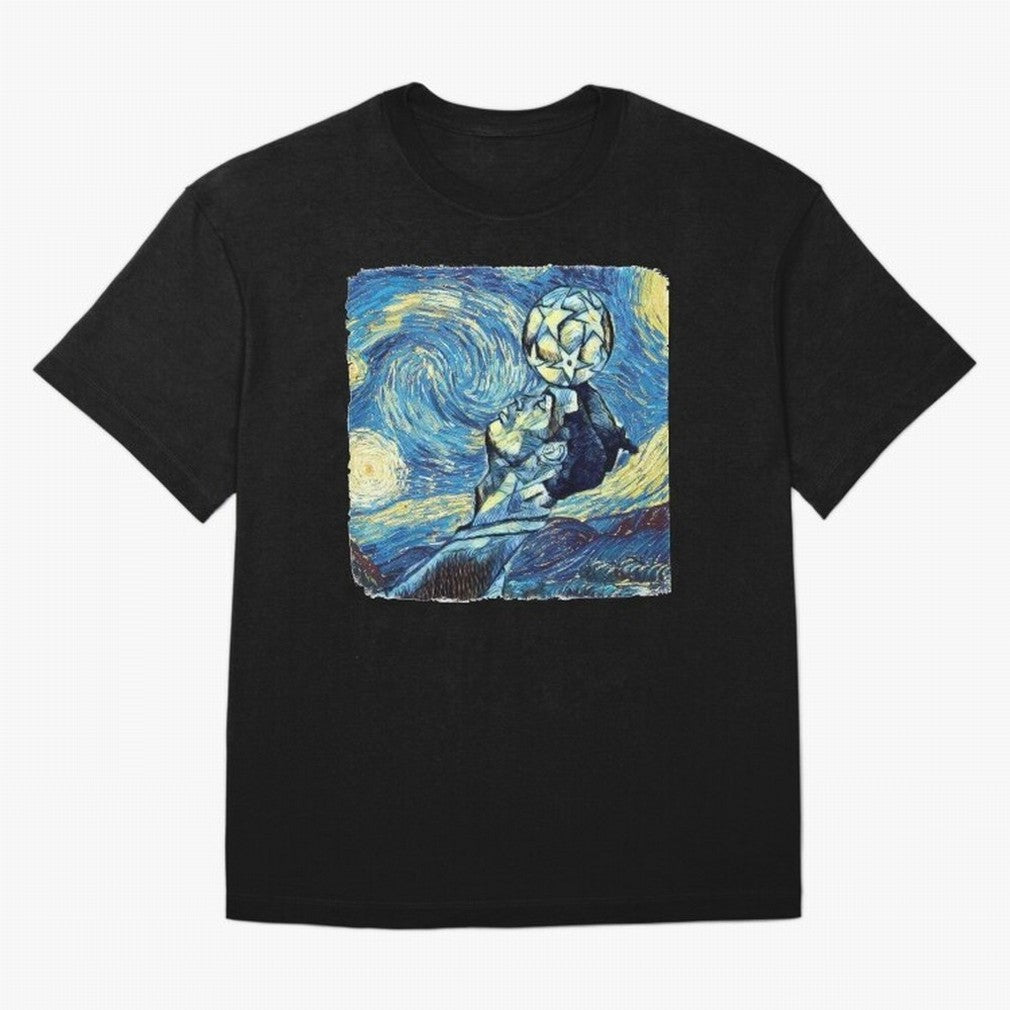 Ronaldo Ronaldo Van Gogh Style Oversized T-Shirt Enjoy FIFA World Cup 2026 Group Stage Spirit, Highlighting England, France and Netherlands, Neymar, Haaland and Cristiano Ronaldo, Football History, Final Match Energy, Crowd Noise and Once in a