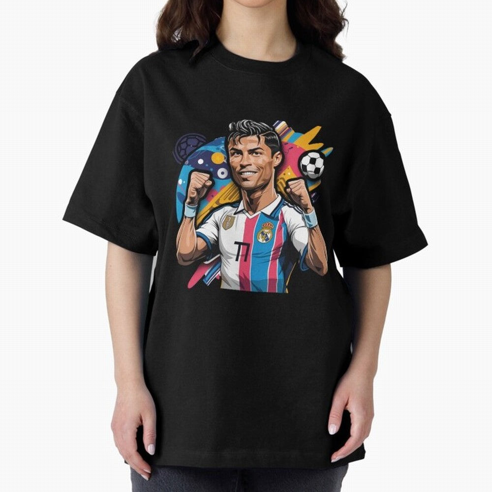 Cristiano Ronaldo cr7 Oversized T-Shirt Bring Retro Soccer Energy to FIFA World Cup 2026 USA Canada Mexico for Fans of Messi, CR7 and Mbappe and Germany, Bringing Worldwide Fan Energy, Dramatic Goals, Stadium Lights and Championship Celebrations;