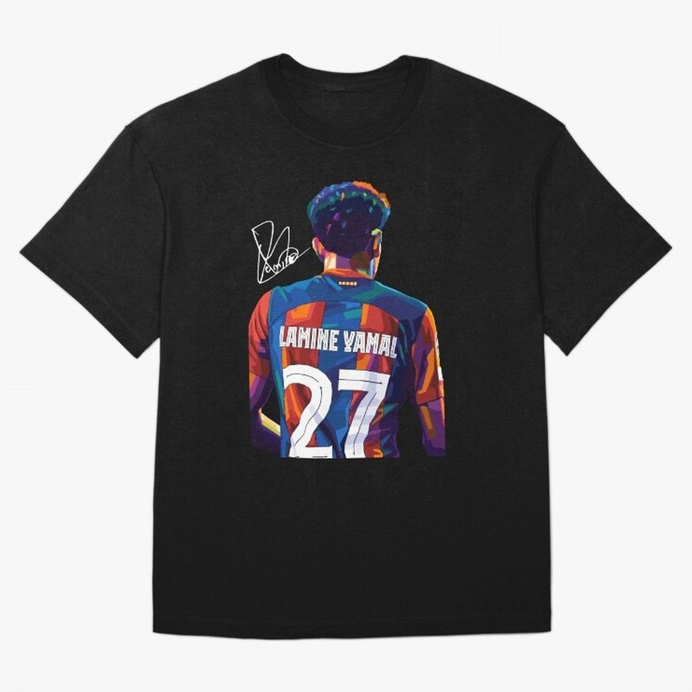 Lamine Yamal Football Player Wpap Art Oversized T-Shirt Feel FIFA World Cup 2026 Group Stage for Fans of Cristiano Ronaldo, Haaland and CR7 and Spain, Bringing Soccer Culture, Superstar Moments, National Team Dreams and Competitive Fire; Ideal for