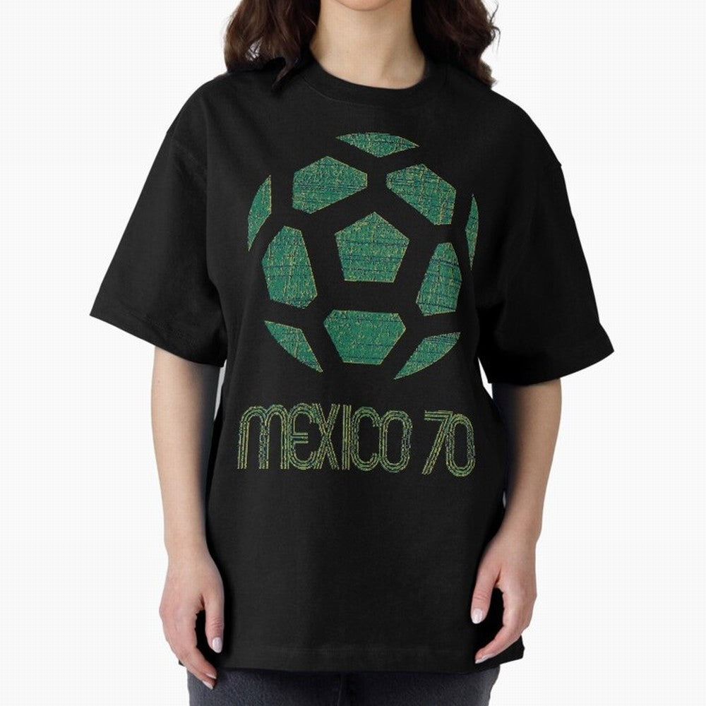 Mexico 70 World Cup Oversized T-Shirt Support Your Favorite Stars during Match Day Hype around FIFA World Cup 2026 Group Stage, Messi and Cristiano Ronaldo, Argentina, France and Brazil, Sports Nostalgia, International Competition, Famous Players