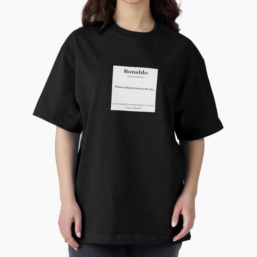 Ronaldo Football Definition - Funny Gift For Football Lovers Sticker Sticker Oversized T-Shirt Join the Countdown to Global Football Passion for FIFA World Cup 2026 USA Canada Mexico, Celebrating Messi, CR7 and Mbappe, England, Supporter Pride,
