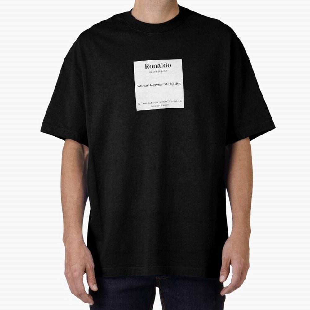 Ronaldo Football Definition - Funny Gift For Football Lovers Sticker Sticker Oversized T-Shirt Join the Countdown to Global Football Passion for FIFA World Cup 2026 USA Canada Mexico, Celebrating Messi, CR7 and Mbappe, England, Supporter Pride,