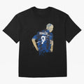 Ronaldo Number 9 Art Oversized T-Shirt Bring Home the FIFA World Cup 2026 Group Stage Journey through Neymar, Haaland and Cristiano Ronaldo Highlights, Portugal Pride, Retro Football Energy, Iconic Rivalries, Trophy Chase Drama and Stadium