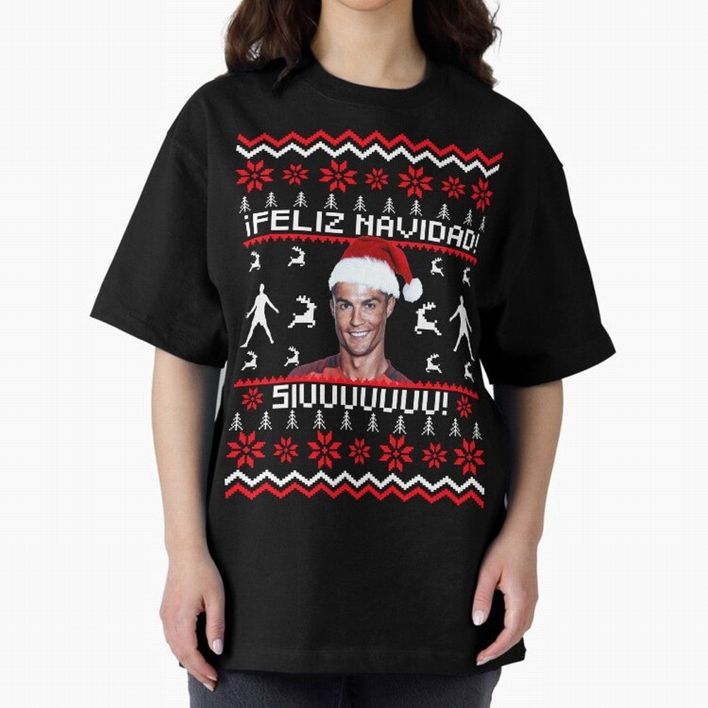 Cristiano Ronaldo El Bicho SIUU Ugly Sweater Oversized T-Shirt Show Match Day Excitement for FIFA World Cup 2026 Group Stage Built around Messi, CR7 and Mbappe, Argentina Energy, Soccer Culture, Superstar Moments, National Team Dreams and