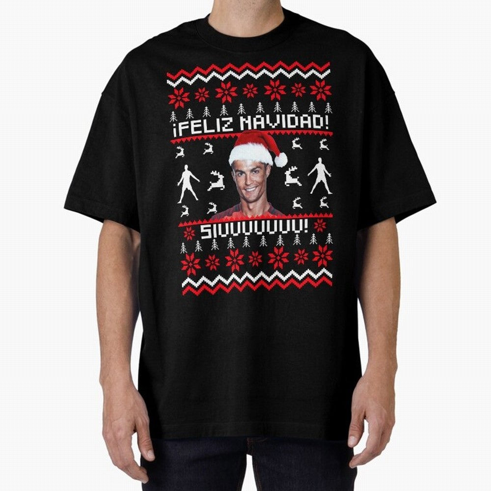 Cristiano Ronaldo El Bicho SIUU Ugly Sweater Oversized T-Shirt Show Match Day Excitement for FIFA World Cup 2026 Group Stage Built around Messi, CR7 and Mbappe, Argentina Energy, Soccer Culture, Superstar Moments, National Team Dreams and