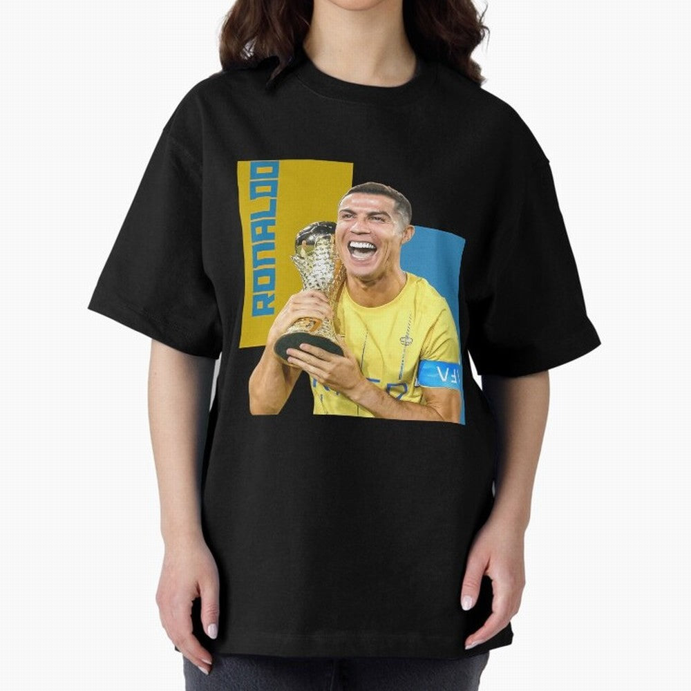 Ronaldo Oversized T-Shirt Celebrate the Biggest Stage of Match Day Hype around FIFA World Cup 2026 USA Canada Mexico, CR7 and Messi, Argentina, France and Brazil, Worldwide Fan Energy, Dramatic Goals, Stadium Lights and Championship Celebrations;