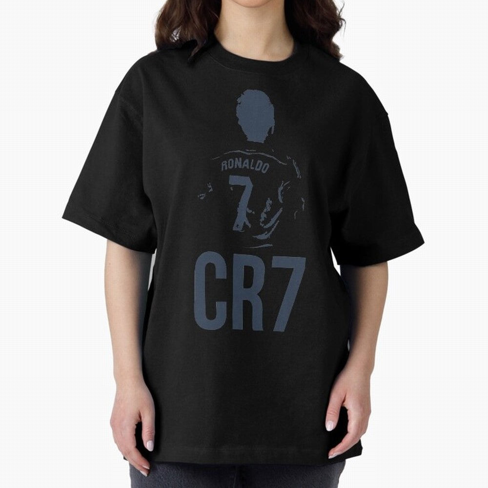 CR7 - Cristiano Ronaldo Oversized T-Shirt Feel the Roar of FIFA World Cup 2026 Group Stage Made for Cristiano Ronaldo, France and Portugal Energy, Vintage Soccer Flavor, Modern Football Stars, National Flags and Final Night Emotion; Created for