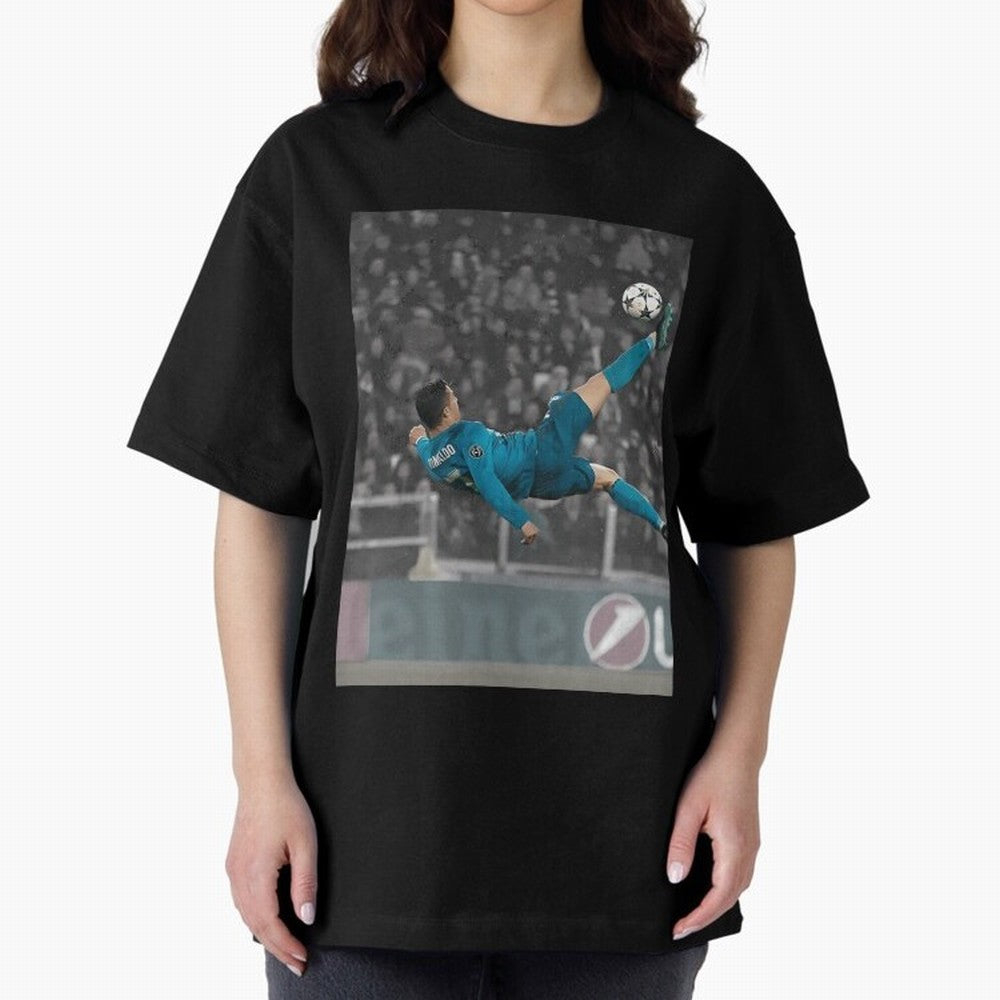C Ronaldo Poster	 Oversized T-Shirt Feel the Roar of the FIFA World Cup 2026 Group Stage Journey through CR7 Highlights, Brazil, Portugal and Argentina Pride, Match Day Excitement, Supporter Culture, Golden Goals and Global Football Passion; Ideal