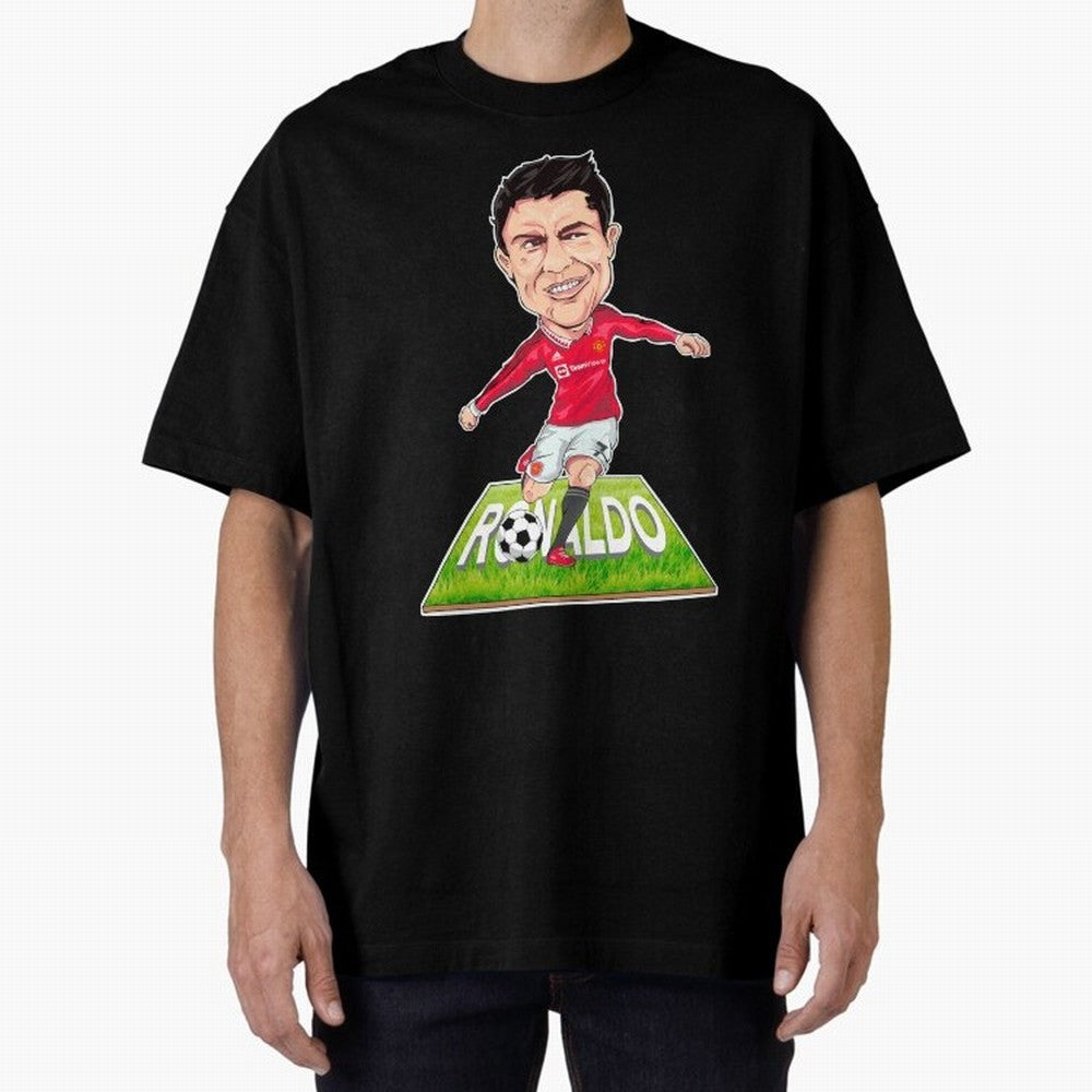 Cristiano Ronaldo Oversized T-Shirt Showcase FIFA World Cup 2026 USA Canada Mexico for Fans of Neymar and Spain, Bringing Championship Spirit, Famous Goals, Roaring Crowds and International Football Unity; Created for Match Day Parties, Soccer
