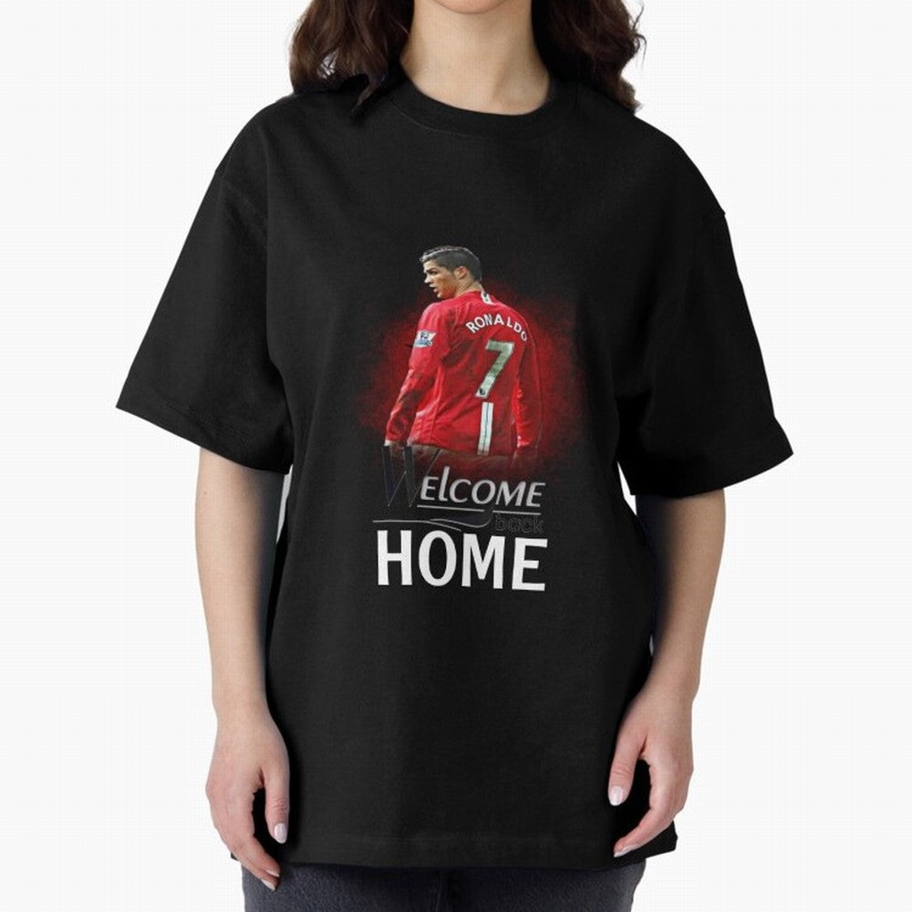 Cristiano Ronaldo welcome back - Manchester Oversized T-Shirt Show Your Tournament Heart for FIFA World Cup 2026 USA Canada Mexico Spirit, Capturing Argentina, CR7 and Messi, Champion Mindset, Group Stage Buzz, Knockout Tension and Passionate Fan