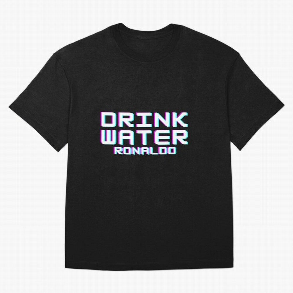 drink water ronaldo Oversized T-Shirt Stand with Global Football Passion for FIFA World Cup 2026 Group Stage, Inspired by Messi, CR7 and Mbappe, Portugal, Football Festival Excitement, Trophy Ambitions, Country Rivalries and Star Player Buzz; Ideal