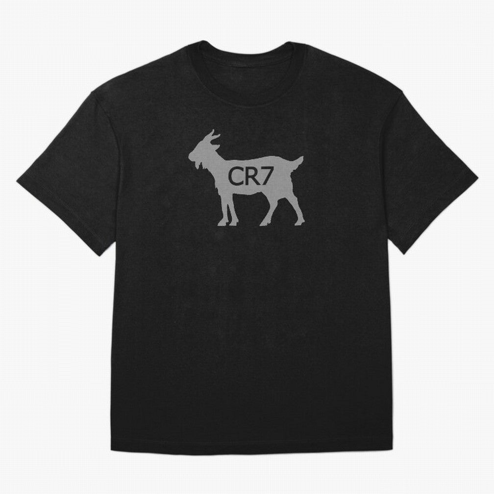CR7 GOAT Grey 2 Oversized T-Shirt Represent the Passion of Match Day Hype around FIFA World Cup 2026 Group Stage, Messi, France and Portugal, Stadium Chants, National Pride, Trophy Dreams and Unforgettable Football Memories; Perfect for Supporters