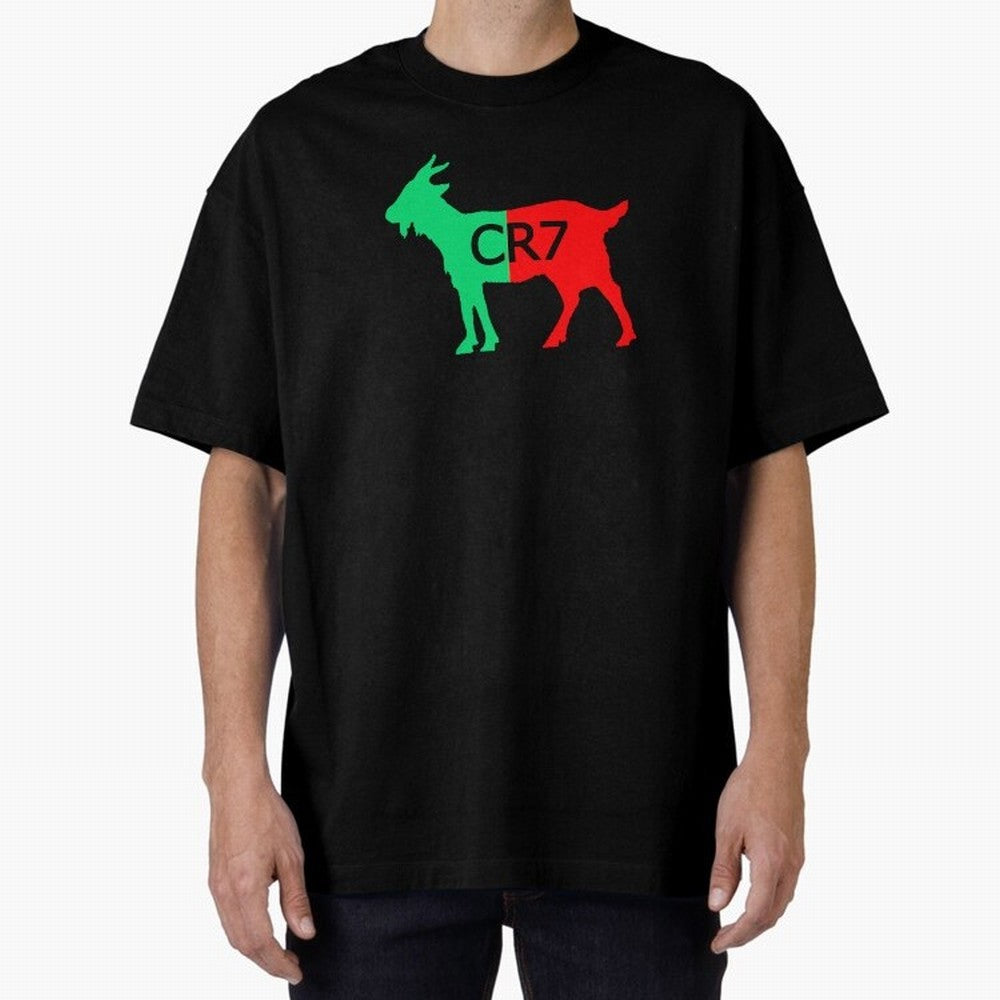 CR7 GOAT Tuga Oversized T-Shirt Make Your Look Match Match Day Hype around FIFA World Cup 2026 Group Stage, Haaland and Mbappe, Brazil, Portugal and Argentina, Classic Soccer Heritage, Championship Pressure, Fan Loyalty and International Pride;