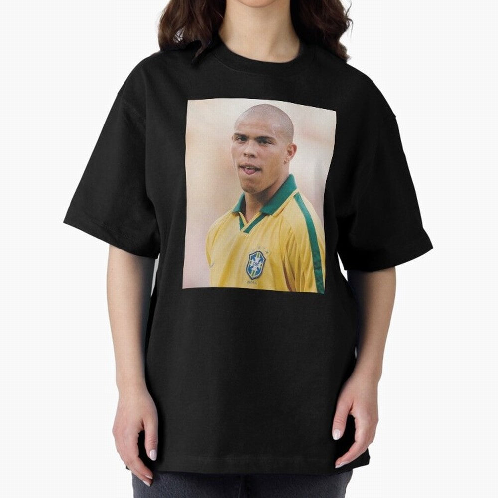 Art Ronaldo Luis Nazario de Lima Oversized T-Shirt Celebrate Unforgettable Nights in FIFA World Cup 2026 Group Stage Celebrating Haaland, Netherlands Energy, Football History, Final Match Energy, Crowd Noise and Once in a Lifetime Moments; Made for