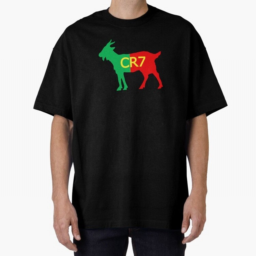 CR7 GOAT Tuga 3 Oversized T-Shirt Honor Champions and Dreams in Global Football Passion for FIFA World Cup 2026 Group Stage, Filled with CR7, Spain and Netherlands, Fan Favorite Moments, National Team Passion, Big Match Drama and Soccer History;
