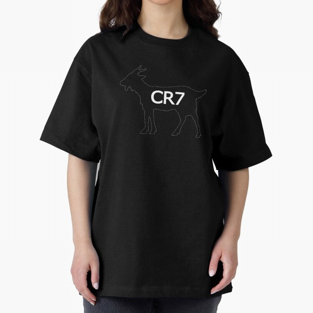 CR7 GOAT Alt Oversized T-Shirt Celebrate FIFA World Cup 2026 Featuring Haaland, Argentina, France and Brazil Energy, Global Supporter Spirit, Legendary Goals, National Colors and Tournament Celebration; Ideal for Passionate Fans Who Love Underdog