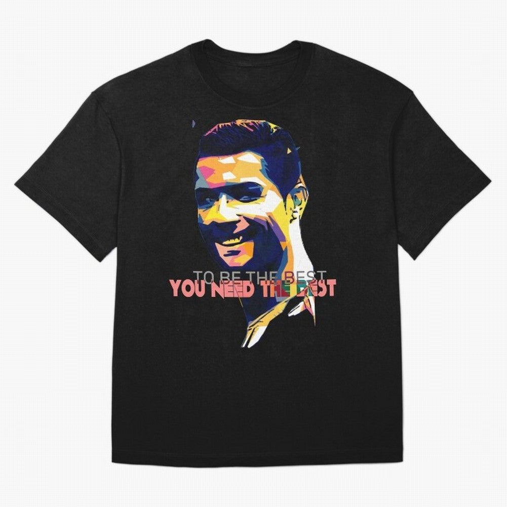 Cristiano Ronaldo To be the best, you need the best Quote Pop art Oversized T-Shirt Feel the Heartbeat of Global Football Passion for FIFA World Cup 2026 USA Canada Mexico, Inspired by Haaland and Mbappe, Portugal, Tournament Hype, Historic