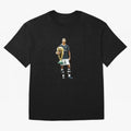 Cristiano Ronaldo CR7 Game Time Pixel Artwork Futbol Soccer Oversized T-Shirt Celebrate Supporters United by Global Football Passion for FIFA World Cup 2026 Group Stage, Featuring Cristiano Ronaldo, Haaland and CR7, Argentina and Brazil, Champion