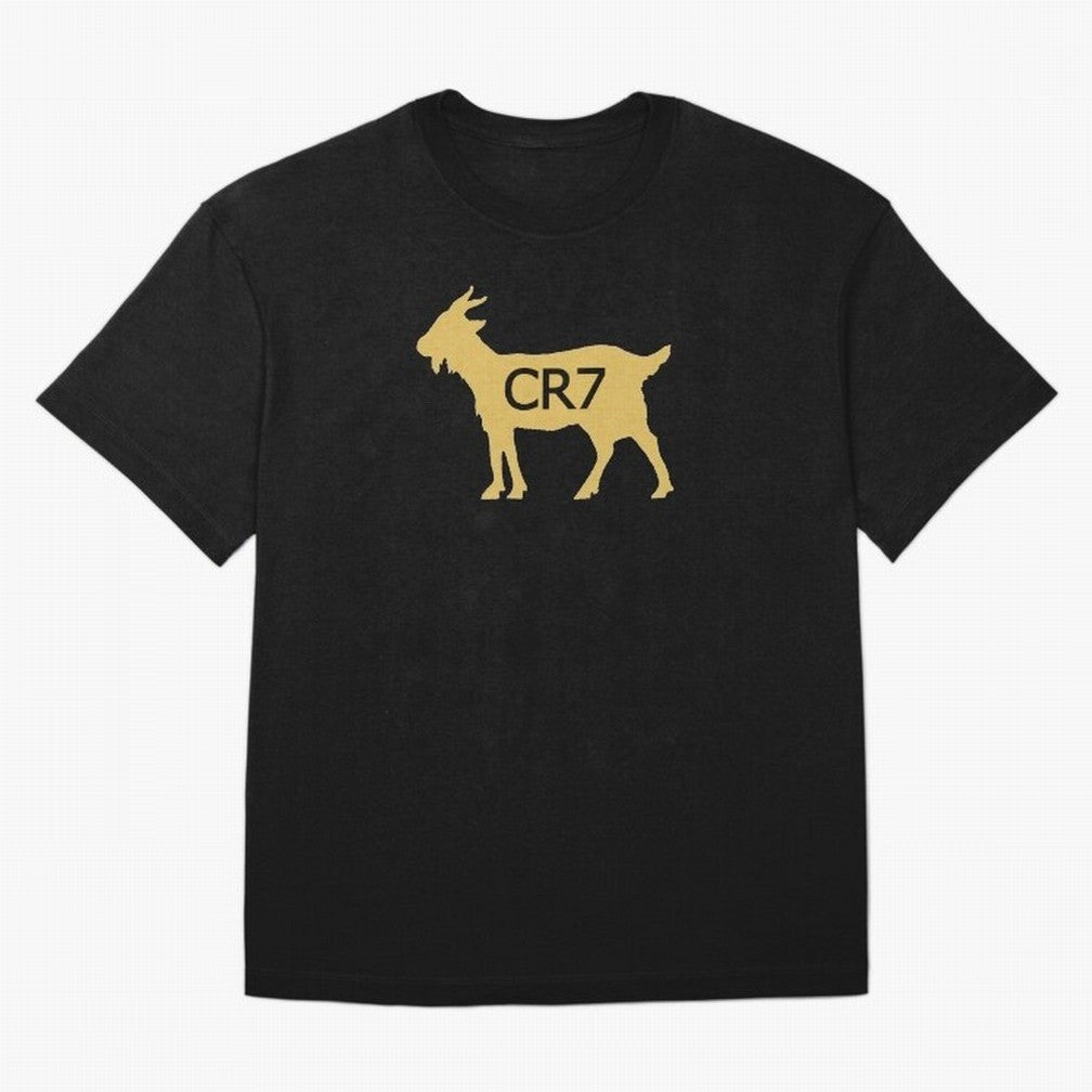 CR7 GOAT Gold Oversized T-Shirt Represent the FIFA World Cup 2026 Group Stage Journey through Haaland Highlights, Argentina Pride, Vintage Soccer Flavor, Modern Football Stars, National Flags and Final Night Emotion; Created for Match Day Parties,