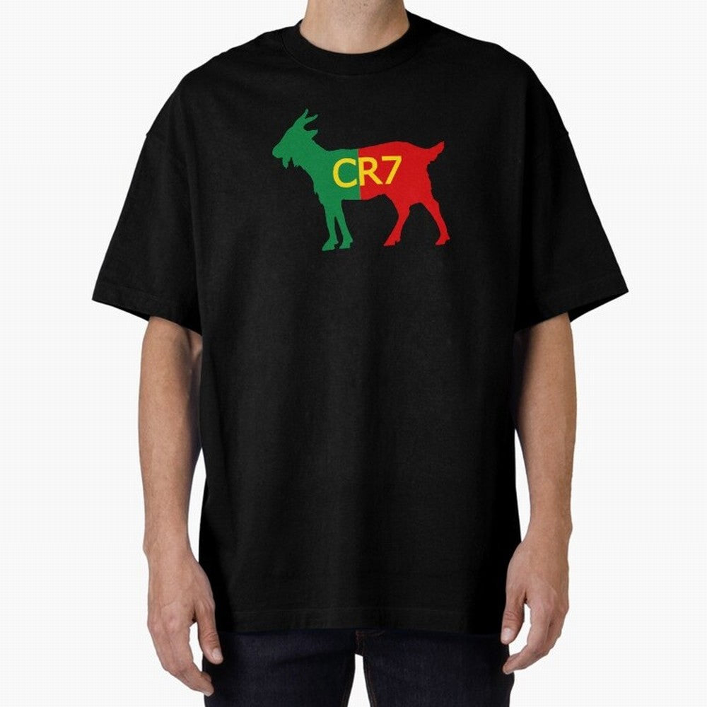CR7 GOAT Tuga 2 Oversized T-Shirt Remember FIFA World Cup 2026 Connected to Messi and Cristiano Ronaldo, Spain and Netherlands Energy, Match Day Excitement, Supporter Culture, Golden Goals and Global Football Passion; Great for Supporters Who Love