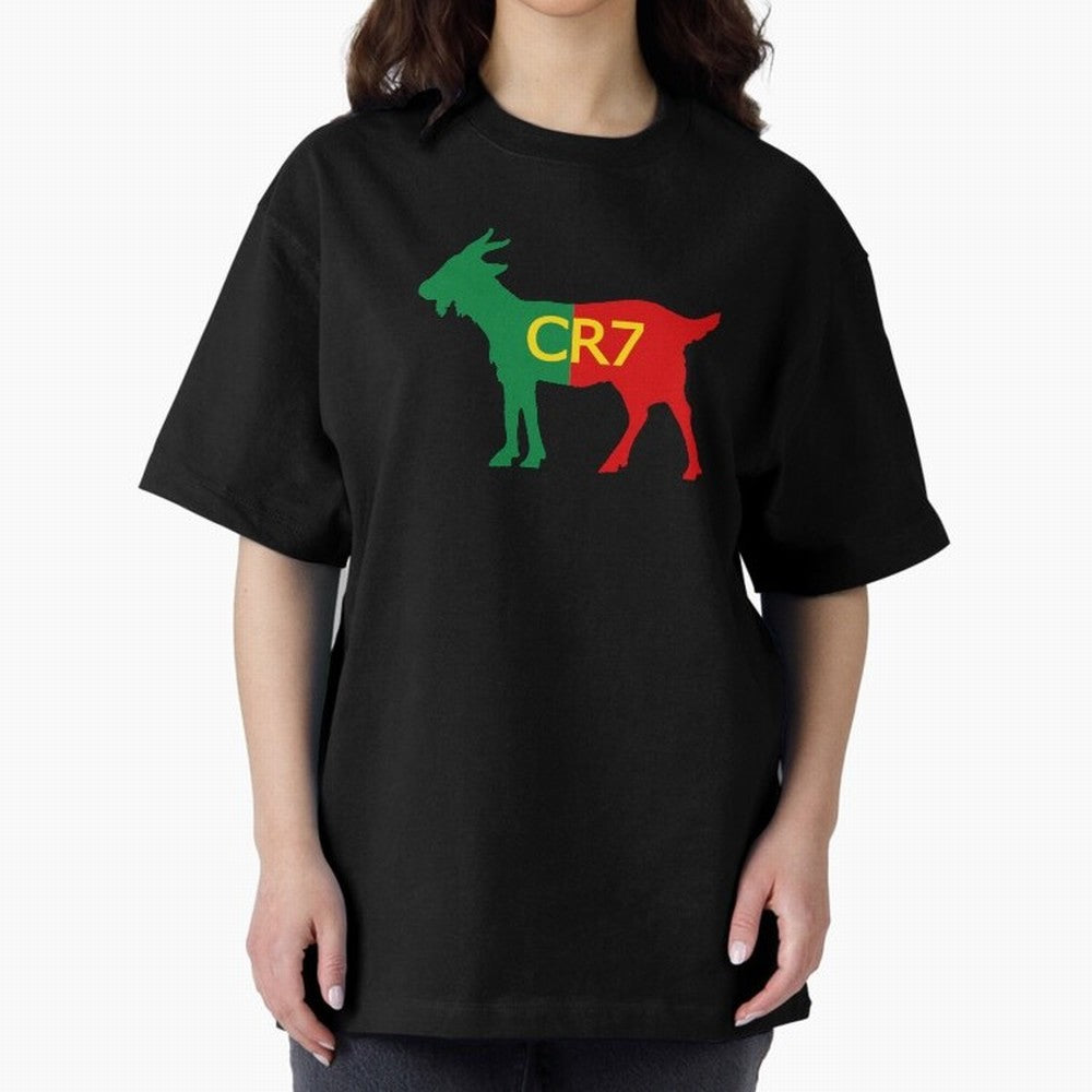 CR7 GOAT Tuga 2 Oversized T-Shirt Remember FIFA World Cup 2026 Connected to Messi and Cristiano Ronaldo, Spain and Netherlands Energy, Match Day Excitement, Supporter Culture, Golden Goals and Global Football Passion; Great for Supporters Who Love