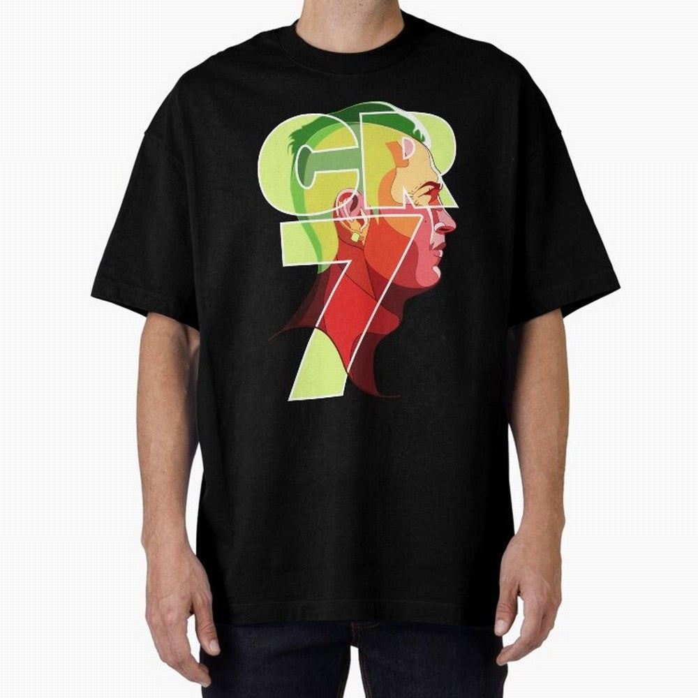 CR7 Football Legend ¨C Cristiano Ronaldo Inspired Design for True Fans Oversized T-Shirt Mark FIFA World Cup 2026 for Fans of Haaland and France and Portugal, Bringing Game Day Rituals, Football Legends, Country Pride and the Road to the Final;