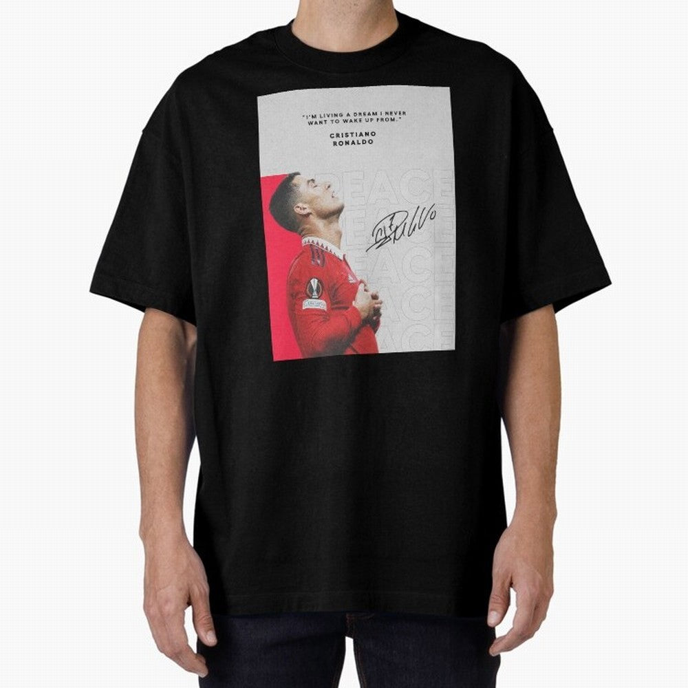 PEACE OF MIND Oversized T-Shirt Feel the Heartbeat of the FIFA World Cup 2026 Group Stage Journey through CR7 Highlights, Brazil, Portugal and Argentina Pride, Fan Favorite Moments, National Team Passion, Big Match Drama and Soccer History; Built