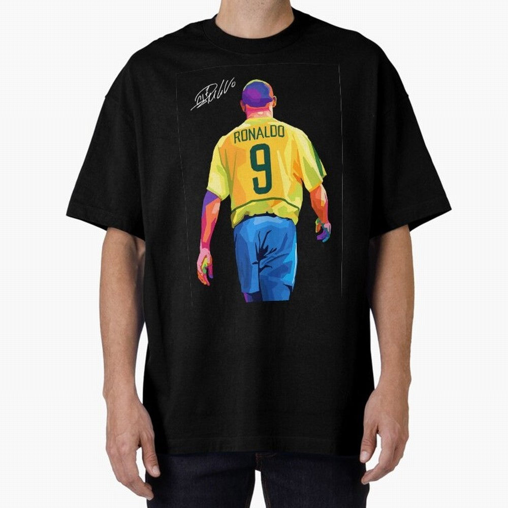 Ronaldo Nazario Oversized T-Shirt Stand Out with Spirit from FIFA World Cup 2026 Group Stage for Fans of CR7 and Messi and Portugal, Spain and Germany, Bringing Retro Football Energy, Iconic Rivalries, Trophy Chase Drama and Stadium Atmosphere;