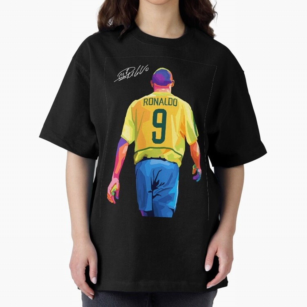 Ronaldo Nazario Oversized T-Shirt Stand Out with Spirit from FIFA World Cup 2026 Group Stage for Fans of CR7 and Messi and Portugal, Spain and Germany, Bringing Retro Football Energy, Iconic Rivalries, Trophy Chase Drama and Stadium Atmosphere;