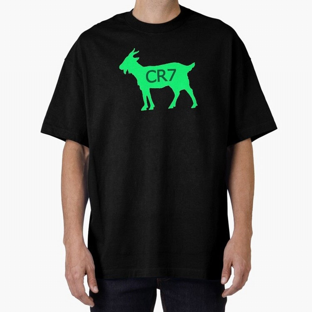 CR7 GOAT Saudi Arabia Green Oversized T-Shirt Join the Global Buzz around FIFA World Cup 2026 Group Stage for Fans of Mbappe and Neymar and France, Bringing Classic Soccer Heritage, Championship Pressure, Fan Loyalty and International Pride; Great
