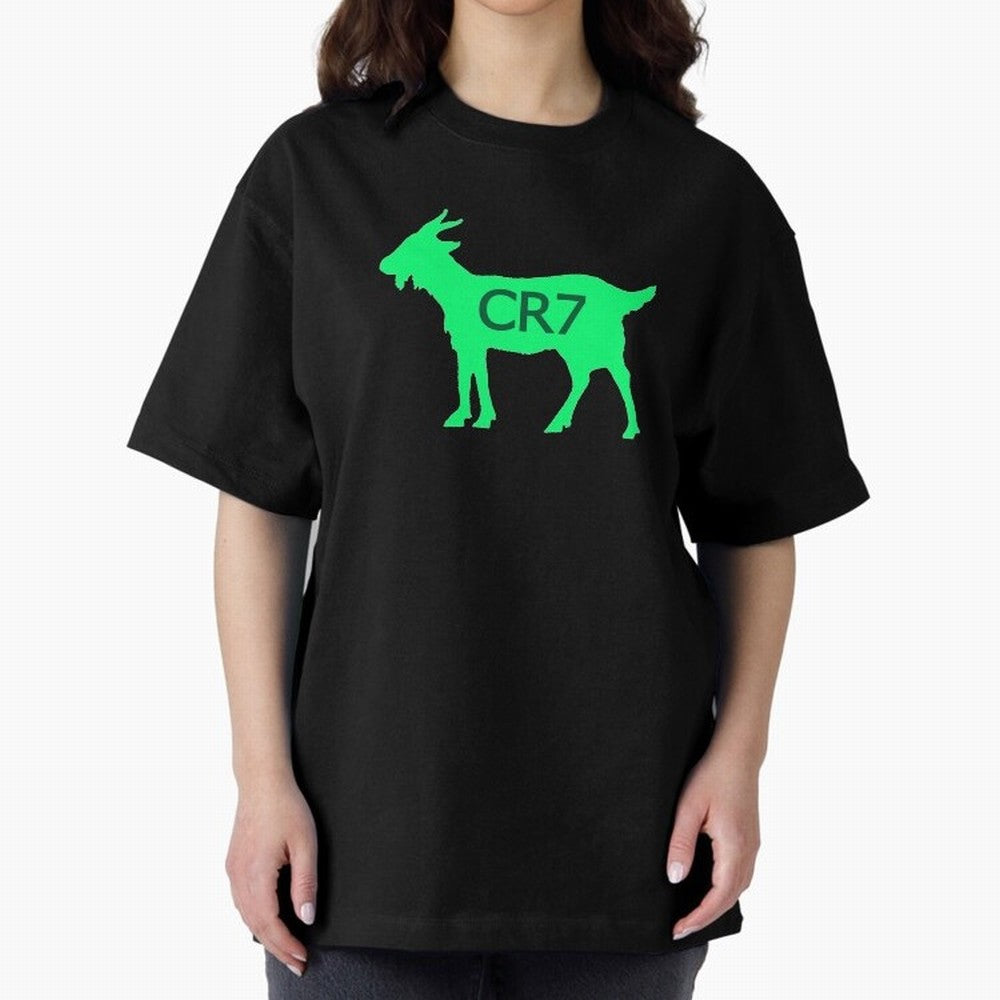 CR7 GOAT Saudi Arabia Green Oversized T-Shirt Join the Global Buzz around FIFA World Cup 2026 Group Stage for Fans of Mbappe and Neymar and France, Bringing Classic Soccer Heritage, Championship Pressure, Fan Loyalty and International Pride; Great