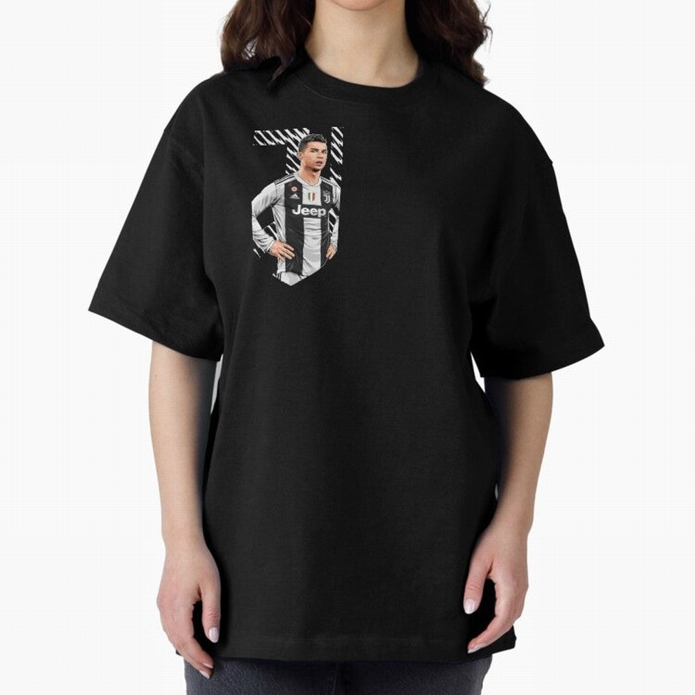 Ronaldo Oversized T-Shirt Stand Proud for Global Football Passion for FIFA World Cup 2026 Group Stage, Highlighting Messi, CR7 and Mbappe, Brazil, Classic Soccer Heritage, Championship Pressure, Fan Loyalty and International Pride; Perfect for