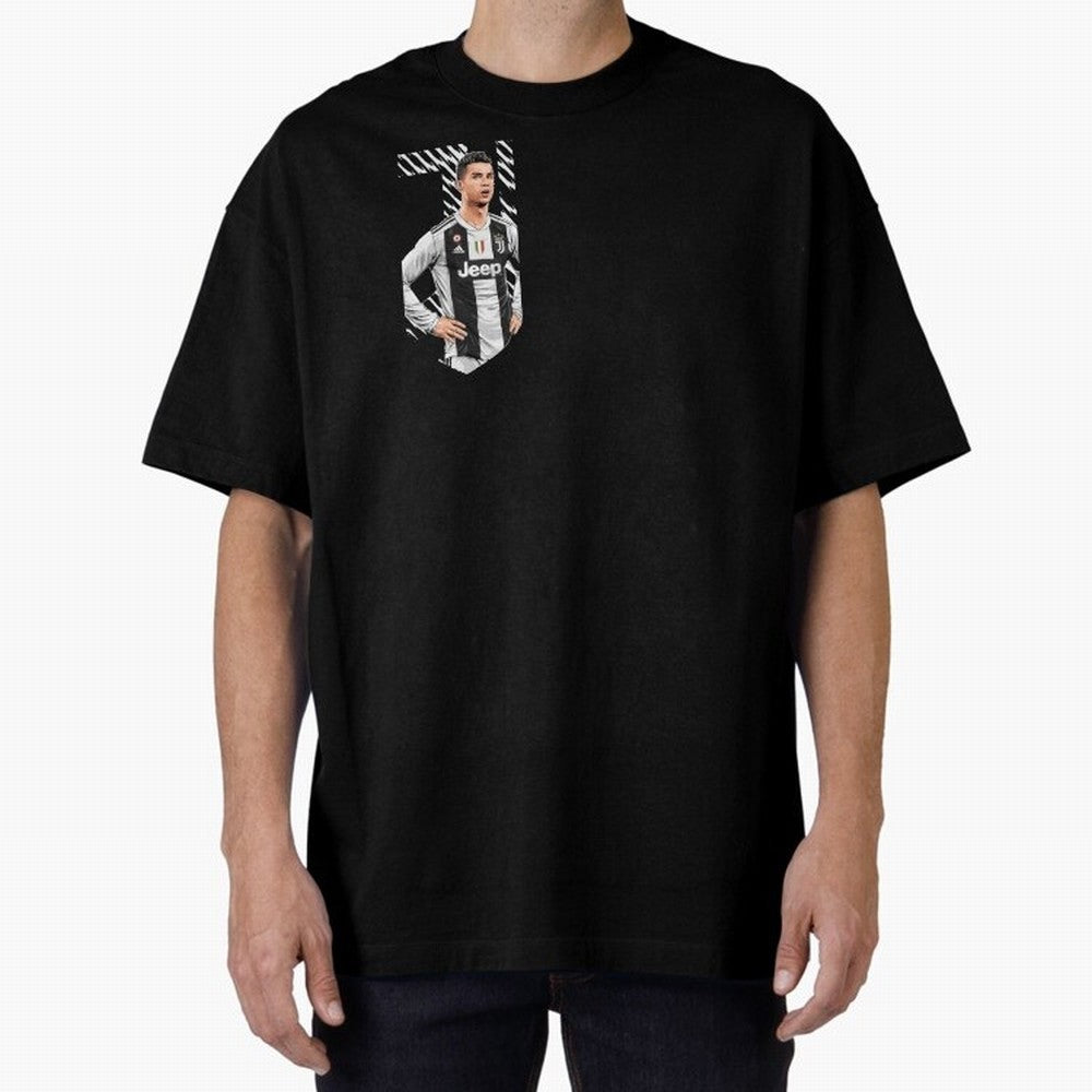 Ronaldo Oversized T-Shirt Stand Proud for Global Football Passion for FIFA World Cup 2026 Group Stage, Highlighting Messi, CR7 and Mbappe, Brazil, Classic Soccer Heritage, Championship Pressure, Fan Loyalty and International Pride; Perfect for