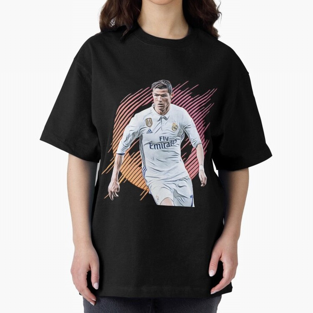 ronaldo christiano Oversized T-Shirt Celebrate Rivalries and Pride in Global Football Passion for FIFA World Cup 2026, Inspired by Haaland and Mbappe, England, France and Netherlands, Champion Mindset, Group Stage Buzz, Knockout Tension and