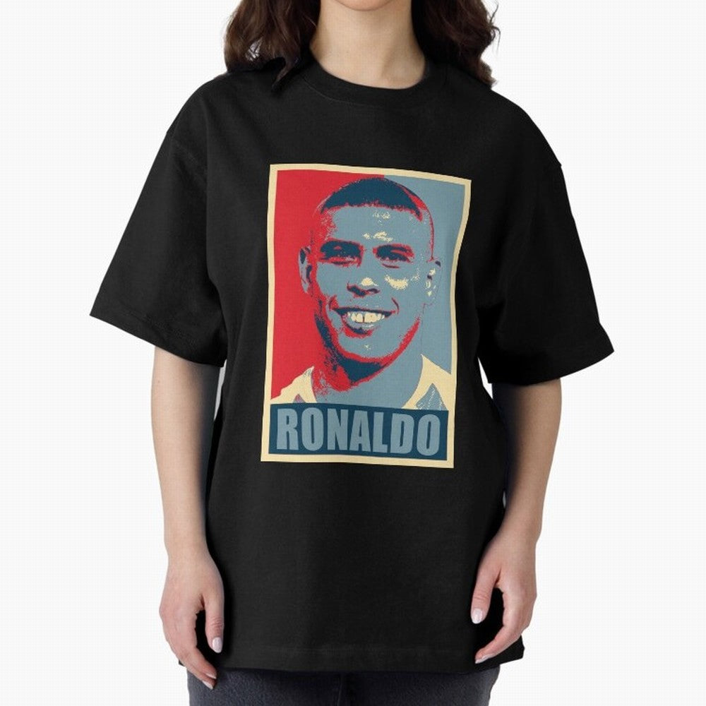 Ronaldo De Lima Hope Oversized T-Shirt Elevate FIFA World Cup 2026 for Fans of Messi and Spain, Bringing Tournament Hype, Historic Matchups, Family Viewing Parties and Global Sports Pride; Ideal for Fans Who Follow Messi, Cristiano Ronaldo, CR7,