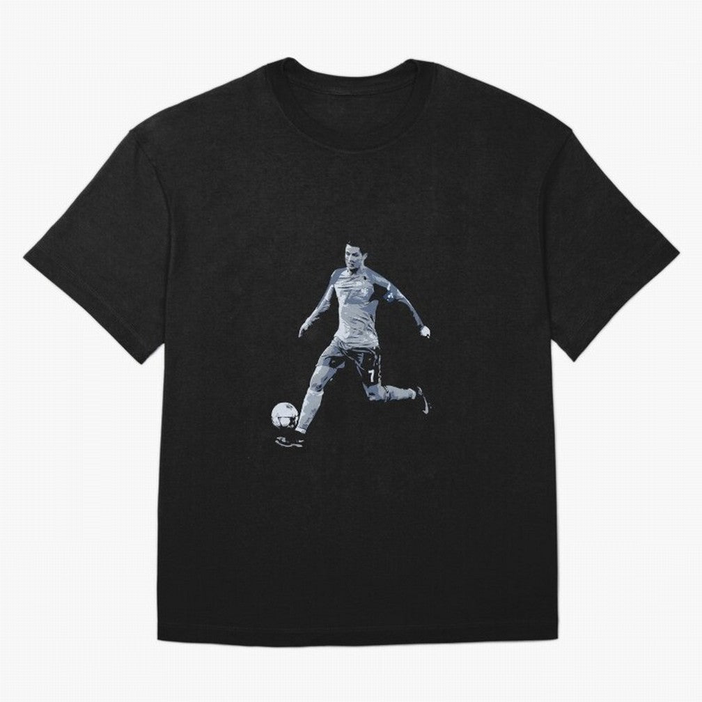 Soccer Football Art, Cristiano Ronaldo Oversized T-Shirt Celebrate Rivalries and Pride in FIFA World Cup 2026 USA Canada Mexico Spirit, Celebrating Spain, Haaland and Mbappe, Classic Soccer Heritage, Championship Pressure, Fan Loyalty and