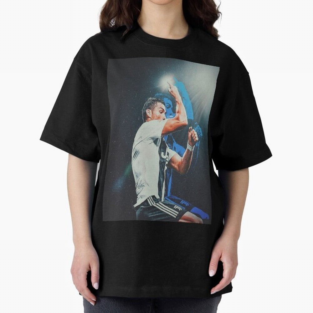 Siiimmmmm Oversized T-Shirt Enjoy the FIFA World Cup 2026 Group Stage Journey through Neymar, Haaland and Cristiano Ronaldo Highlights, Spain Pride, Tournament Hype, Historic Matchups, Family Viewing Parties and Global Sports Pride; Created for