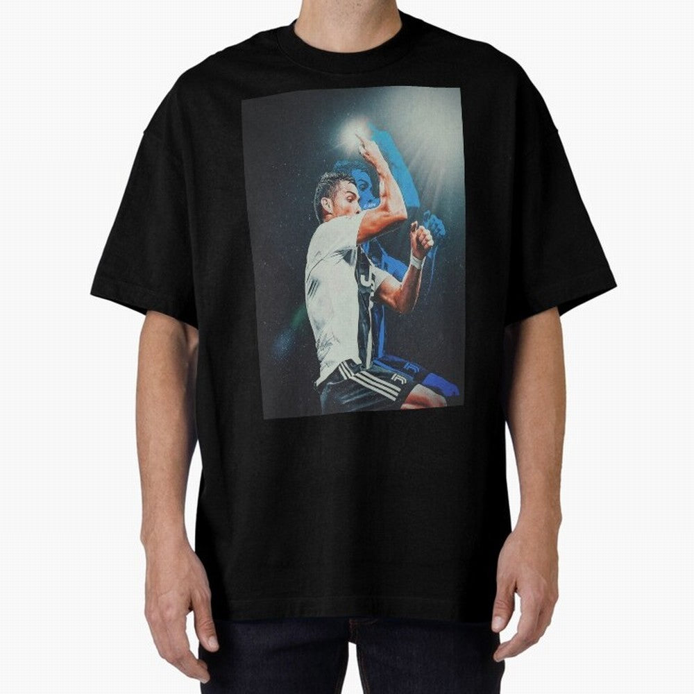Siiimmmmm Oversized T-Shirt Enjoy the FIFA World Cup 2026 Group Stage Journey through Neymar, Haaland and Cristiano Ronaldo Highlights, Spain Pride, Tournament Hype, Historic Matchups, Family Viewing Parties and Global Sports Pride; Created for