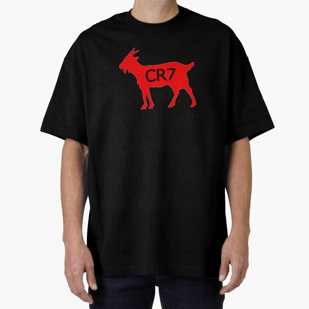 CR7 GOAT Red Oversized T-Shirt Discover FIFA World Cup 2026 Spirit, Made for Spain and Netherlands, Messi and Cristiano Ronaldo, Stadium Chants, National Pride, Trophy Dreams and Unforgettable Football Memories; Built for Supporters Chasing Trophy