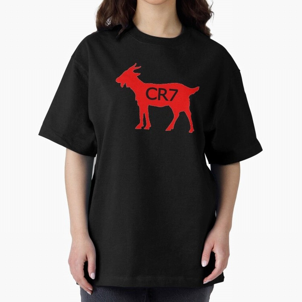 CR7 GOAT Red Oversized T-Shirt Discover FIFA World Cup 2026 Spirit, Made for Spain and Netherlands, Messi and Cristiano Ronaldo, Stadium Chants, National Pride, Trophy Dreams and Unforgettable Football Memories; Built for Supporters Chasing Trophy